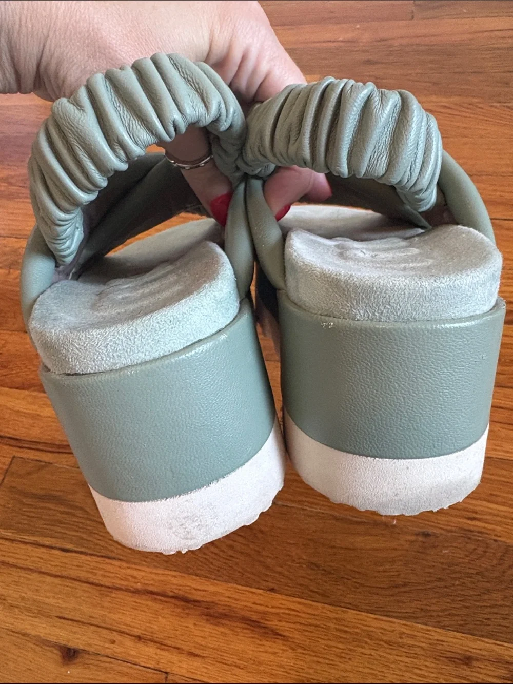 Free People Mou Gigi Platform Embroidered Sandals 36